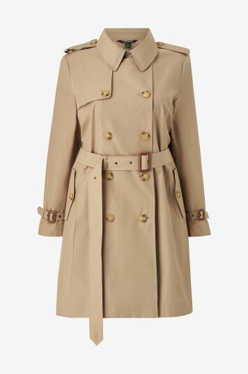 Lauren Ralph Lauren Curve Trenchcoat DB Blt Rain 38" Beige Lauren Ralph Lauren Curve Trenchcoat DB Blt Rain 38" Beige