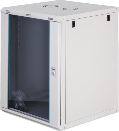 Dynamic 19 16U Rackmontert Nettverksskap 600X600 Glassdør Grå Umontert 60 Kg