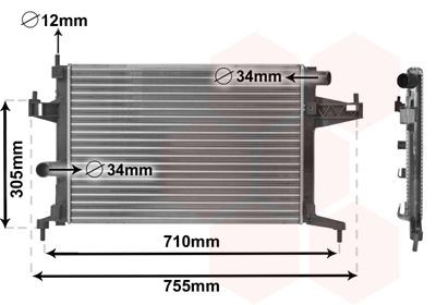 Radiator VAN WEZEL 37002306