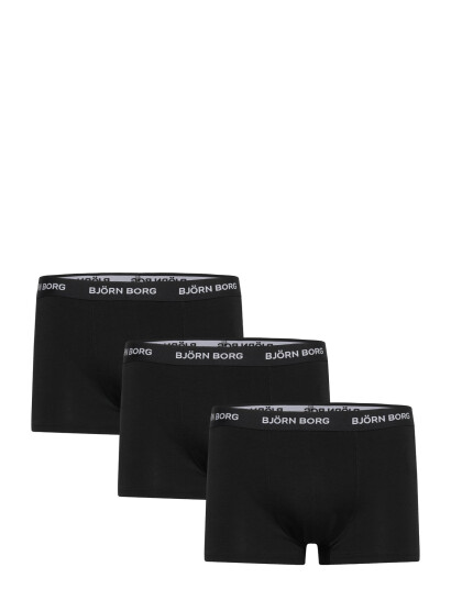 Björn Borg Cotton Stretch Trunk 3P - Black - XXL