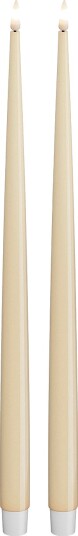 DeluxeHomeart LED Taper Candle Shiny 2 2x38 cm 2 stk Hvit DeluxeHomeart LED Taper Candle Shiny 2 2x38 cm 2 stk Hvit