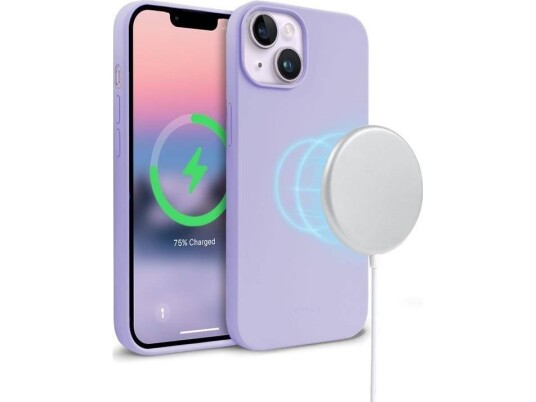 Crong Crong Color Cover Magnetic - Silikonowe Etui Z Magsafe Do Iphone'a 14 Plus (Fioletowy)