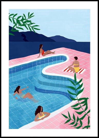 Pool Ladies Plakat / 50x70cm Pool Ladies Plakat / 50x70cm
