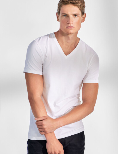 Bread & Boxers V-Neck T-Shirt - White - S Bread & Boxers V-Neck T-Shirt - White - S