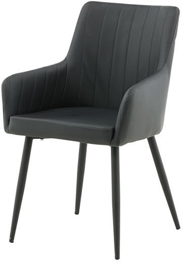 Comfort spisestuestoler med armlener PU kunstlær svart. Comfort spisestuestoler med armlener PU kunstlær svart.
