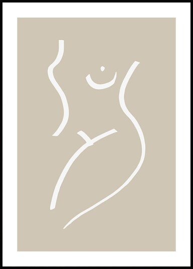 Body Sketch Sand Poster Plakat / 21x30cm