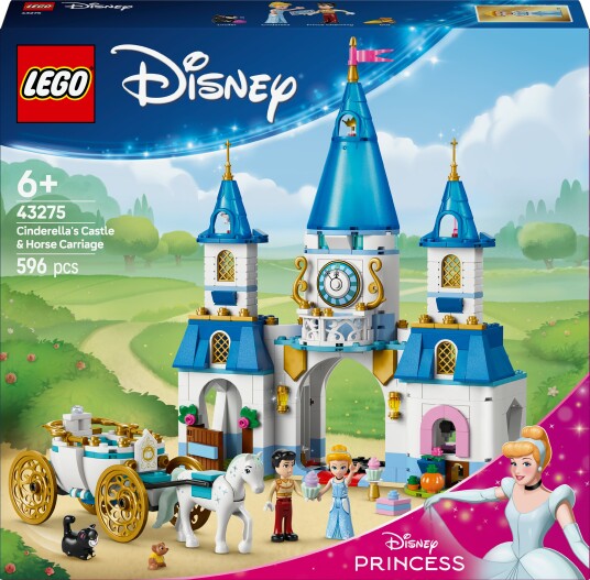 LEGO Disney Princess 43275 Askepotts slott og hestetrukne vogn