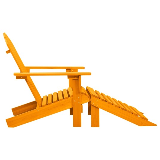 Adirondack hagestol med ottoman heltre gran oransje Adirondack hagestol med ottoman heltre gran oransje