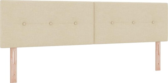  Box Spring Seng med Madrass Krem 180x200 cm Stoff