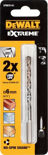 BOR EXTR MUR 06X100MM DT6675 DEWALT BOR EXTR MUR 06X100MM DT6675 DEWALT