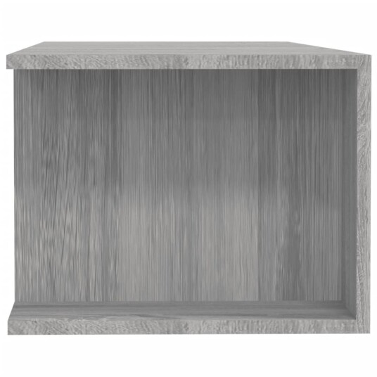 vidaXL TV-benk med LED-lys grå sonoma 135x39x30 cm