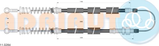 ADRIAUTO 11.0284 Tautrekk håndbremse