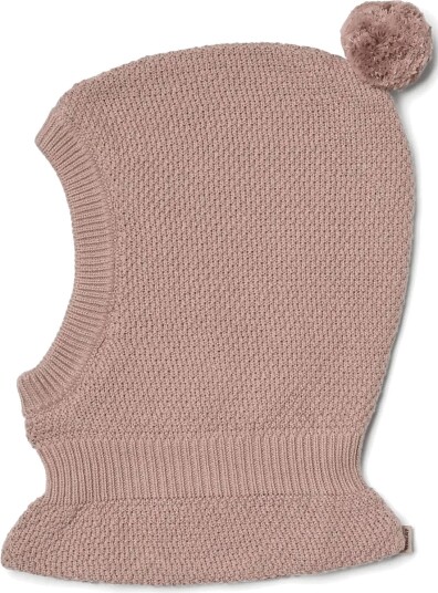 Wheat Knit Balaclava Pomi   DRY ROSE   9 24M