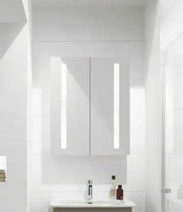 VILLEROY & BOCH MY VIEW 14 SPEILSKAP MED LYS 80 X 75 CM