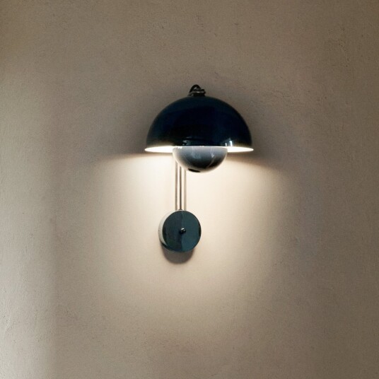 Vegglampe &Tradition Flowerpot VP8 Blå Stue Metall Design 36 Blå Vegglampe &Tradition Flowerpot VP8 Blå Stue Metall Design 36 Blå