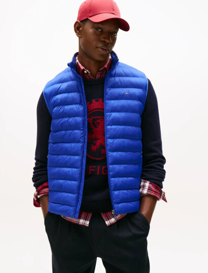 Tommy Hilfiger Packable Recycled Vest - Blue - M
