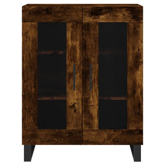 vidaXL Skjenk røkt eik 69,5x34x90 cm konstruert tre