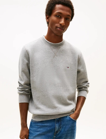 Tommy Hilfiger Essential Fleece Crewneck   Grey   XL