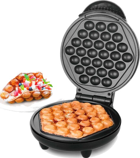 Emerio Bubble Vaffeljern 1000W Svart