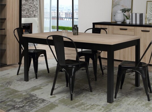 Konitsa Forlengningsbart Spisebord 160 cm - Brun/Svart