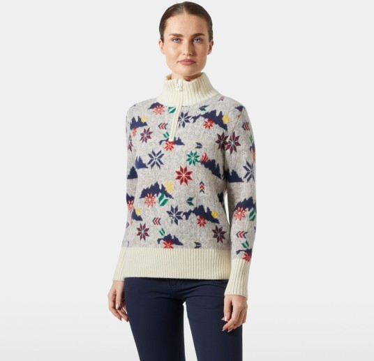 Helly Hansen Dame Arctic Ocean Islandsgenser I Lammeull Hvit L HvitL