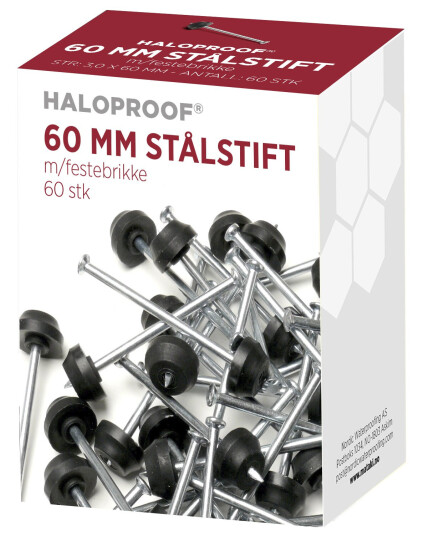 STÅLSTIFT 60MM M/FESTEBRIKKE 60 STK