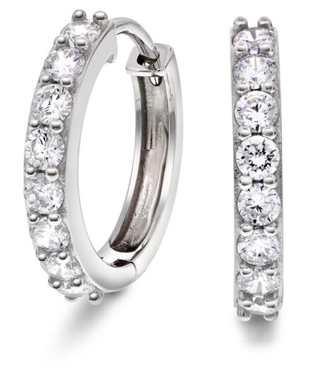 Pan Jewelry, Øreringer 925 i sølv med zirkonia