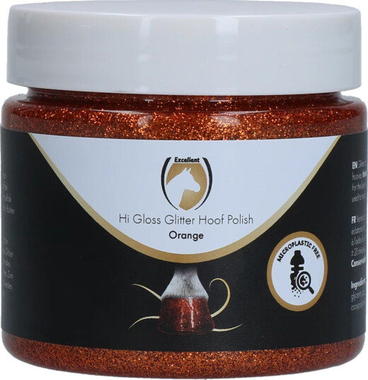 Excellent Hi Gloss Glitter Hoof Polish 150 ml Oransje Excellent Hi Gloss Glitter Hoof Polish 150 ml Oransje