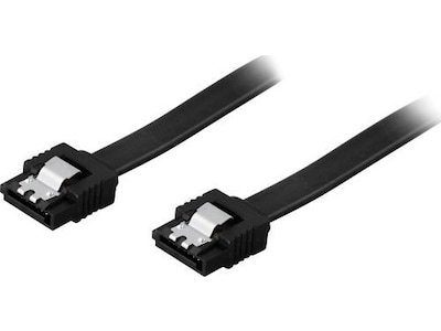 Aurdel SATA 6Gb/s 0,5 m Kabel med Låseklips Svart