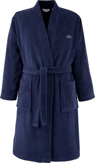 Lacoste Home Llecroco Bath Robe MARINE L