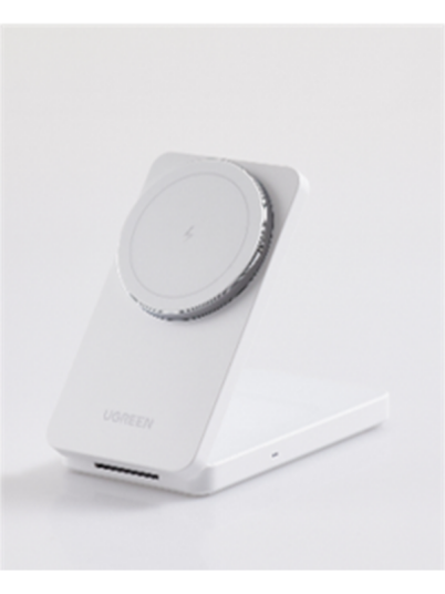 UGREEN W528 2-i-1 Magnetisk Trådløs Lader for iPhone og AirPods Hvit
