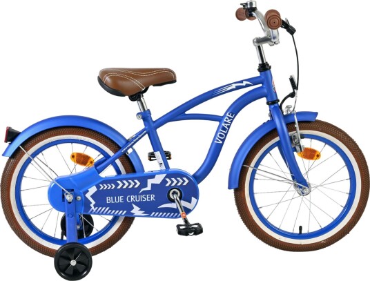 Volare Cruiser Barnesykkel 16" Med Avtakbare Støttehjul Blå