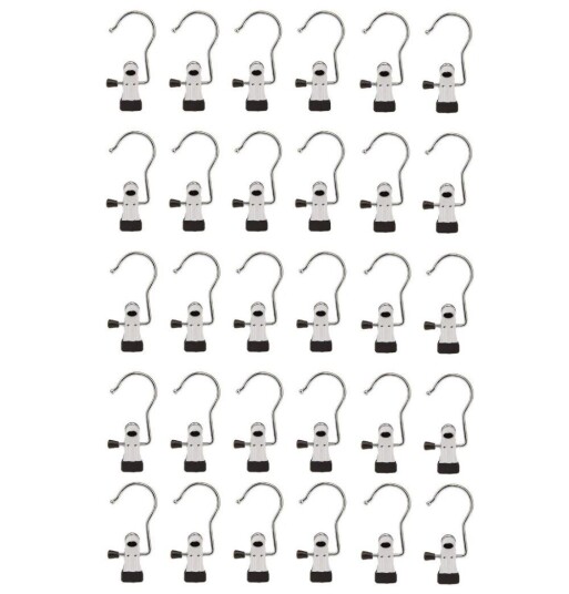 INF Kleshenger med klips i rustfritt stål  30-pack