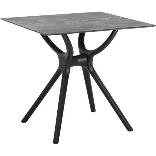 VEGA Bord Faro; 80x80x74 cm LxBxH; Bordplate Betong Ramme Svart; Kvadratisk VEGA Bord Faro; 80x80x74 cm LxBxH; Bordplate Betong Ramme Svart; Kvadratisk