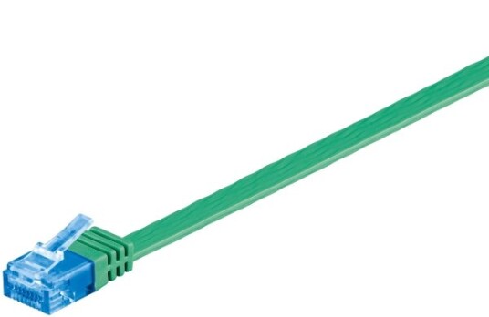 Goobay Cat 6A Flat Tilkoblingskabel U/Utp Grønn - Kabellengde 2 M