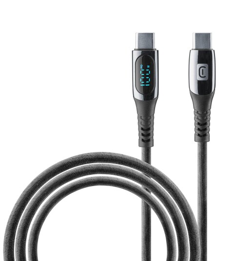 Cellularline 5A Display Cable 2m USB Typ-C/ Typ-C Black
