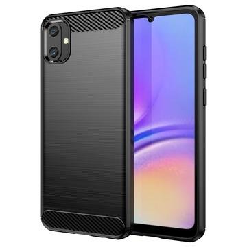 Samsung Galaxy A05 Børstet TPU Deksel Karbonfiber Svart