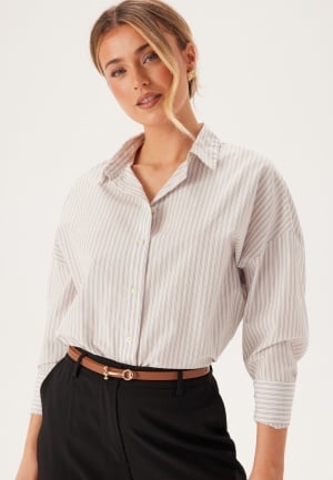 Pieces Pcpippa Ls Loose Shirt Cloud Dancer Stripes stripes XS