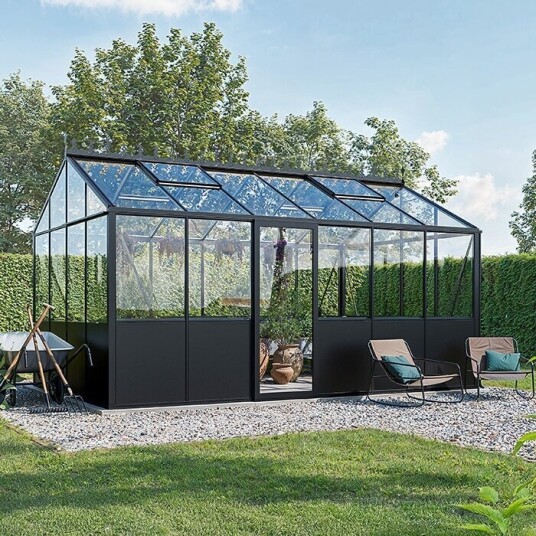 Lux Prestige Drivhus | Moderne drivhus med solid metallfundament