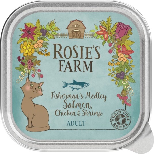 Rosie'S Farm Våtfôr Adult Laks & Med Reker Kylling 32 X 100 G