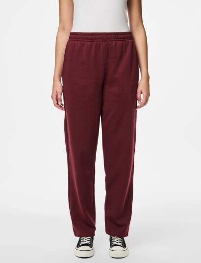 Pieces Pcchilli Hw Straight Sweat Pants Noos Bc Burgundy M