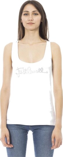 Just Cavalli Dame Topper Hvit S,