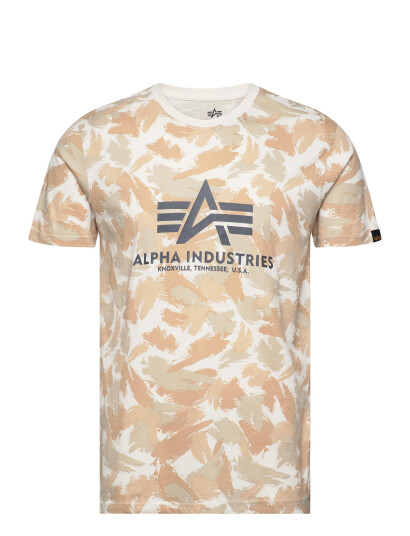 Alpha Industries Basic T-Shirt Bl Camo - Beige - M