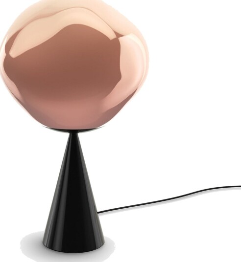 Melt Cone Fat bordlampe røyk/svart   Tom Dixon   Stue   Design   Metall   Med skjerm