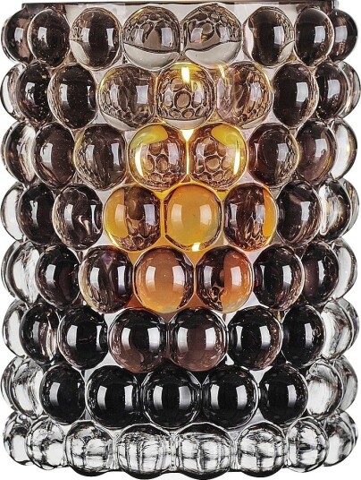 Skogsberg&Smart Lyslykt vase Hurricane Boule Large Tobacco Grå