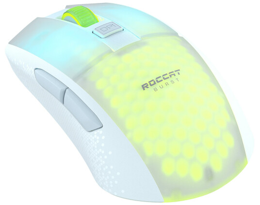ROCCAT Burst Pro Air - White - Gaming mus - Optisk - 6 - Hvit med RGB lys