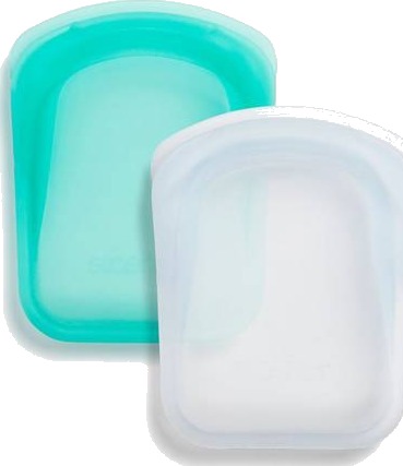STASHER Silikonpose Pocket 2pk, Klar + Blå