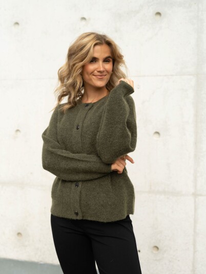 Selected Femme Lulu Long Sleeve Knit Short Cardigan Grønn XL