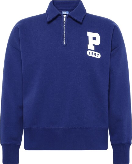 Polo Ralph Lauren “P” Logo Slub Fleece Quarter Zip Blue XS