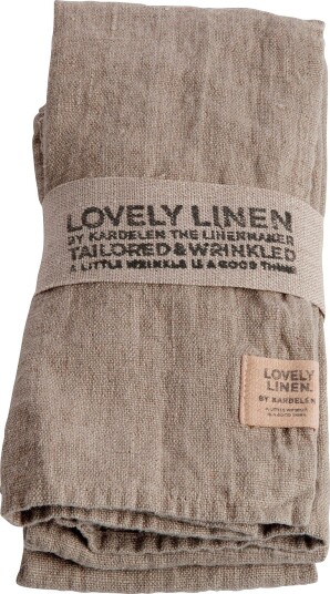 Lovely Linen Serviett Lovely i vasket lin 4 pk Natur Lovely Linen Serviett Lovely i vasket lin 4 pk Natur